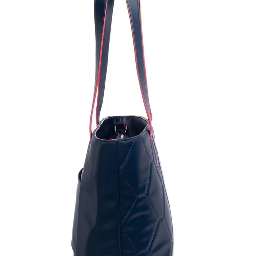 Lug Paddock Satin Luxe Vegan Leather Indigo Tote - Picture 4 of 5